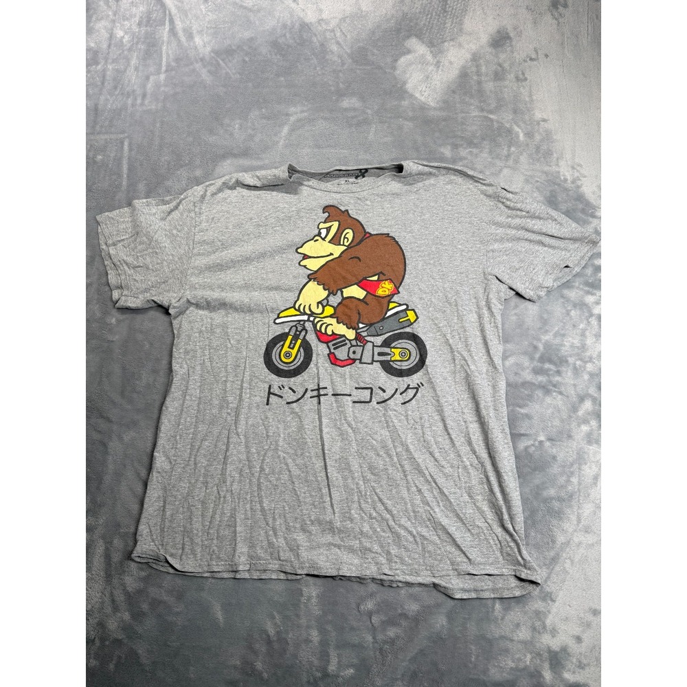 Mario Kart 8 Nintendo Donkey Kong T Shirt Mens XL Gray Heathered Short Sleeve